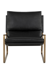 Scooped Leather Lounge Chair by Splendido Zancor Accent Chair, alternate view 19