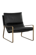 Scooped Leather Lounge Chair by Splendido Zancor Accent Chair, alternate view 17