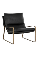 Scooped Leather Lounge Chair by Splendido Zancor Accent Chair, alternate view 17