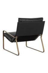 Scooped Leather Lounge Chair by Splendido Zancor Accent Chair, alternate view 21