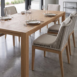 Contemporary Indoor/Outdoor Teak & Woven Dining Chair by Splendido Sorrento Outdoor Dining Chair, alternate view 9
