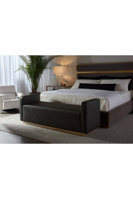 Channel-Tufted Fabric Bench by Splendido Odette, alternate view 14