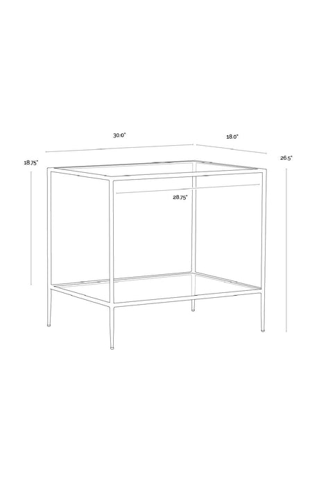 Hand-hammered Metal Nightstand by Splendido Emine, alternate view 9