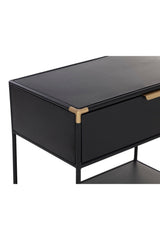 Minimalist Black & Brass Nightstand by Splendido Doone, alternate view 6