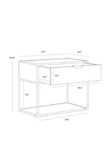 Minimalist Black & Brass Nightstand by Splendido Doone, alternate view 8