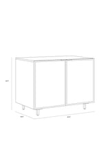 Sueded Tan Leather Sideboard by Splendido Omari, alternate view 8