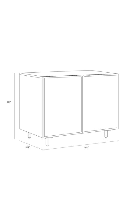 Sueded Tan Leather Sideboard by Splendido Omari, alternate view 8