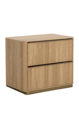 Reeded Oak 2-Drawer Nightstand by Splendido Kalla