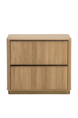 Reeded Oak 2-Drawer Nightstand by Splendido Kalla, alternate view 3