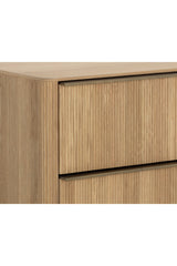 Reeded Oak 2-Drawer Nightstand by Splendido Kalla, alternate view 6