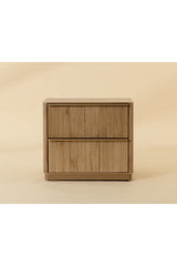 Reeded Oak 2-Drawer Nightstand by Splendido Kalla, alternate view 8