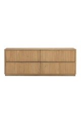 Reeded Oak 4-Drawer Dresser by Splendido Kalla
