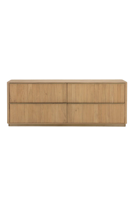 Reeded Oak 4-Drawer Dresser by Splendido Kalla
