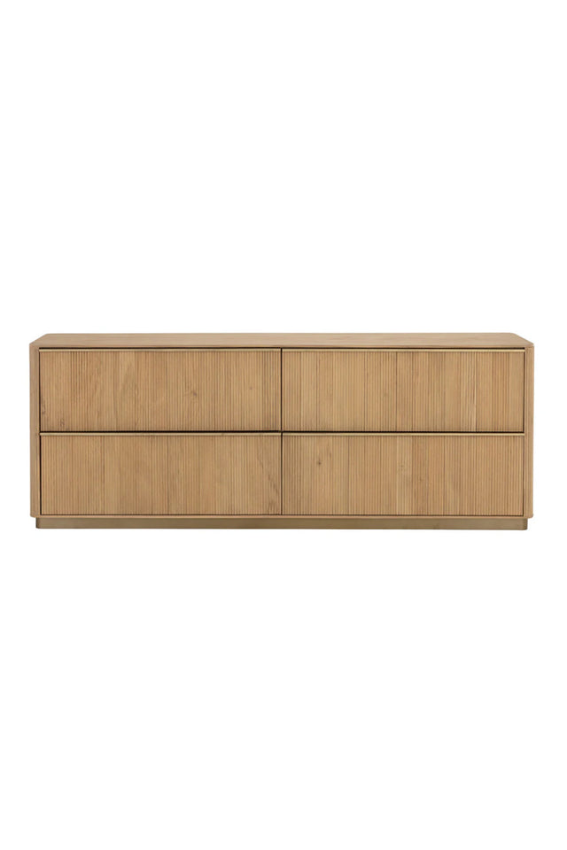 Reeded Oak 4-Drawer Dresser by Splendido Kalla