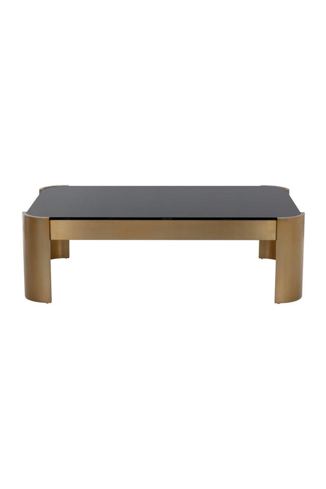 Black Glass Rectangular Coffee Table by Splendido Irvine