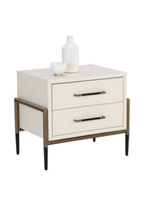 Acacia Veneer 2-Drawer Nightstand by Splendido Weldrick, alternate view 4