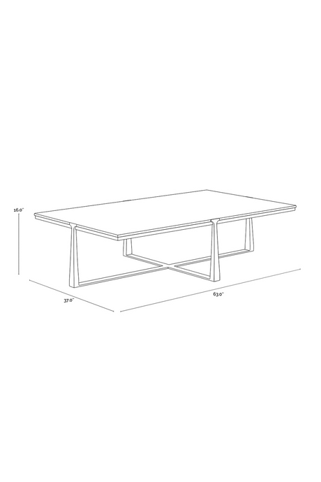 Rectangular White Marble Coffee Table by Splendido Cowell, alternate view 10