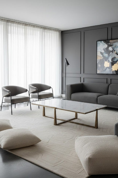 Rectangular White Marble Coffee Table by Splendido Cowell, alternate view 2