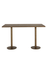 Antique Brass Rectangular Bar Table by Splendido Corina Dining Table