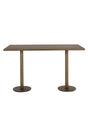 Antique Brass Rectangular Bar Table by Splendido Corina Dining Table