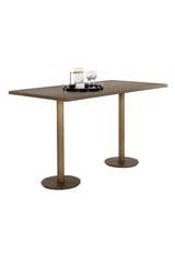 Antique Brass Rectangular Bar Table by Splendido Corina Dining Table, alternate view 4
