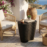 Black Ridged Indoor/Outdoor End Table by Splendido Mojave Side Table, alternate view 2