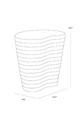 Black Ridged Indoor/Outdoor End Table by Splendido Mojave Side Table, alternate view 10