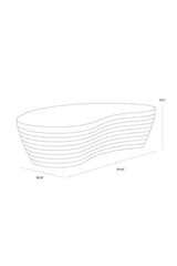 Black Curved Indoor/Outdoor Coffee Table by Splendido Mojave, alternate view 11