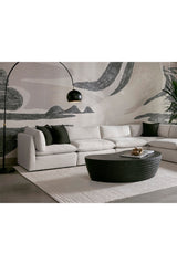 Black Curved Indoor/Outdoor Coffee Table by Splendido Mojave, alternate view 9