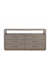 6-Drawer Oak Veneer Dresser by Splendido Danette