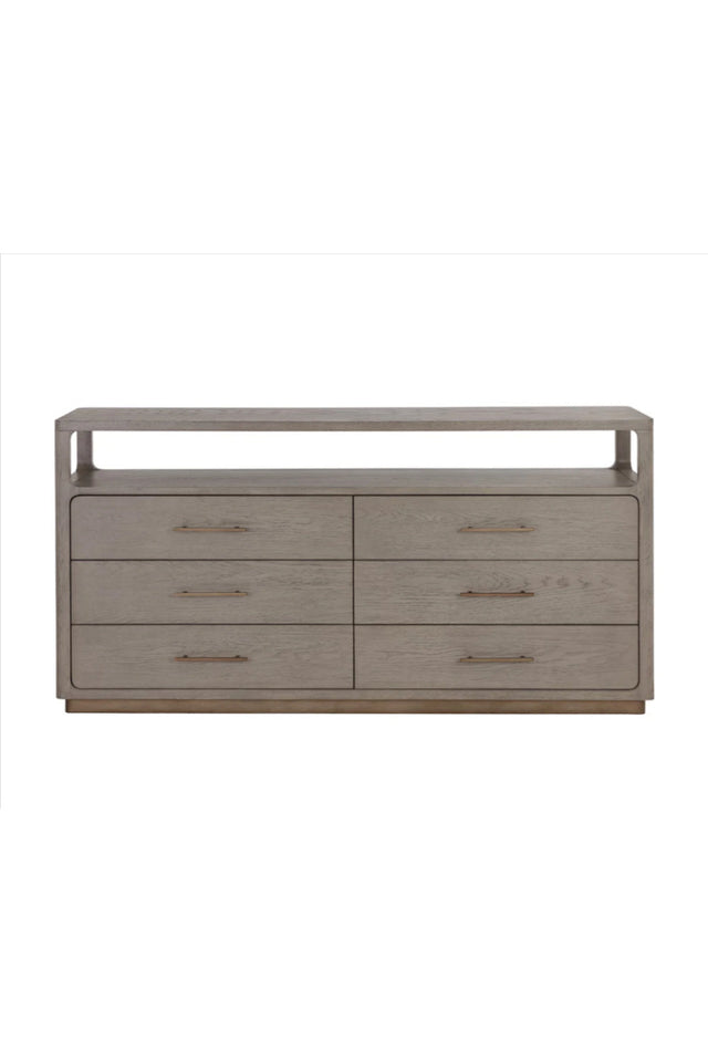 6-Drawer Oak Veneer Dresser by Splendido Danette