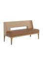 Brown Leather Seat Banquette by Splendido Brocco Bench