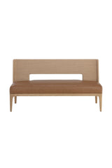 Brown Leather Seat Banquette by Splendido Brocco Bench, alternate view 3