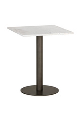 Square White Marble Bistro Table S by Splendido Claudia Dining Table