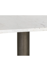Square White Marble Bistro Table S by Splendido Claudia Dining Table, alternate view 4