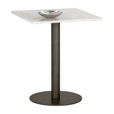 Square White Marble Bistro Table S by Splendido Claudia Dining Table, alternate view 3