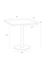 Square White Marble Bistro Table L by Splendido Claudia Dining Table, alternate view 7