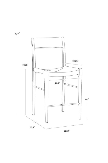 Natural Rope Seat Counter Stool by Splendido Bondi, alternate view 7