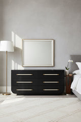 Black Oak 6-Drawer Dresser by Splendido Tarrant, alternate view 2