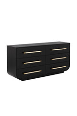 Black Oak 6-Drawer Dresser by Splendido Tarrant, alternate view 3