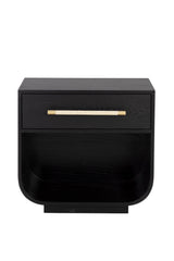 Modern Oak Curved Nightstand by Splendido Tarrant, alternate view 13
