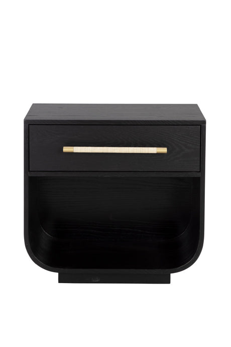 Modern Oak Curved Nightstand by Splendido Tarrant, alternate view 13