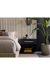 Modern Oak Curved Nightstand by Splendido Tarrant, alternate view 27