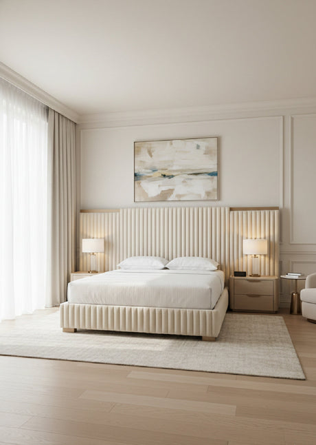 Channeled Panel Headboard King Bed by Splendido Tarrant, alternate view 2