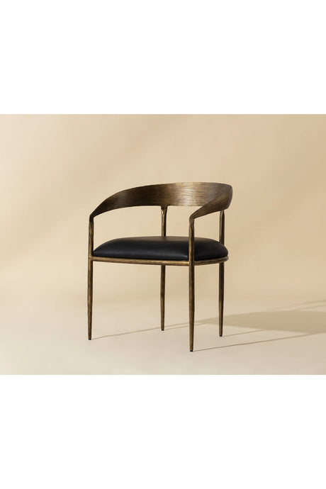 Antique Brass Framed Dining Chair by Splendido Zanatta, alternate view 11
