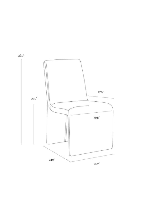 Brown Leather Dining Chair by Splendido Cascata, alternate view 8