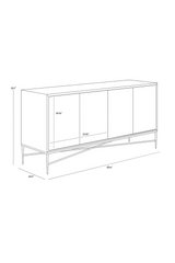Gold 4-Door Sideboard by Splendido Algarve, alternate view 8