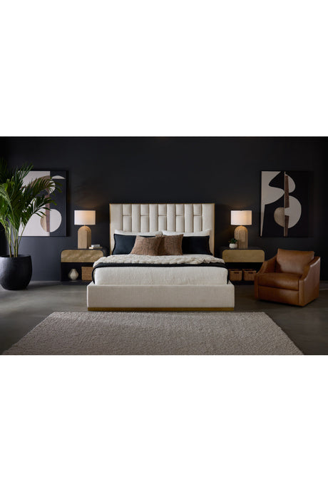 Champagne Gold Accented Black Nightstand by Splendido Algarve, alternate view 9