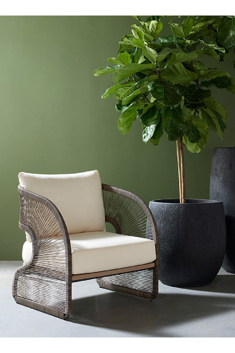 Gray Polyrod Indoor/Outdoor Lounge Chair by Splendido Toulon, alternate view 9