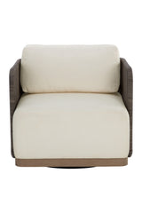 Gray Polyrod Indoor/Outdoor Swivel Chair by Splendido Ravenna Outdoor Lounge Chair, alternate view 3